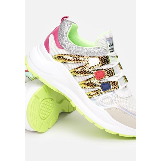 Biało-Zielone Sneakersy Evenflare Multu 36 promocja Multu.pl