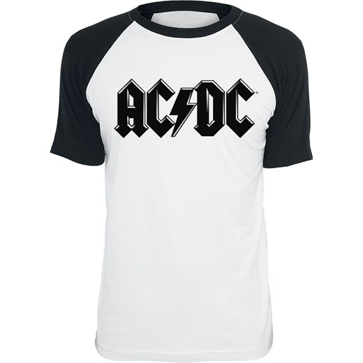 AC/DC - Black Logo - T-Shirt - biały czarny S EMP