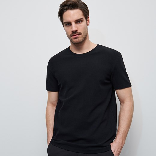 Reserved - Gładki T-shirt - Czarny Reserved M Reserved