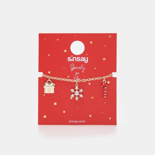 Sinsay - Świąteczna bransoletka - Złoty Sinsay Jeden rozmiar Sinsay