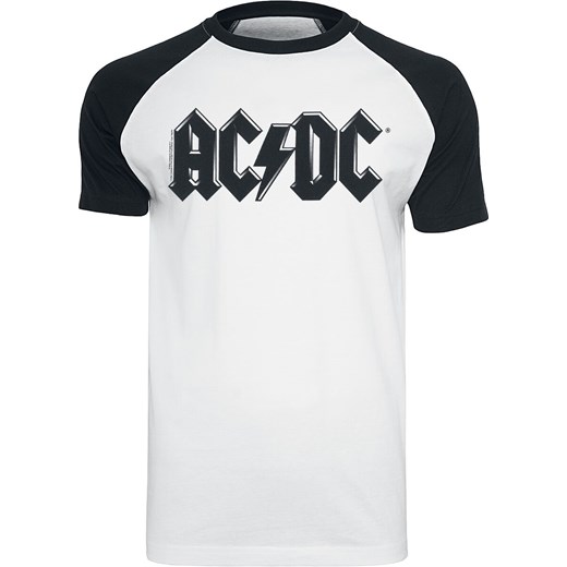 AC/DC - Black Logo - T-Shirt - biały czarny M EMP