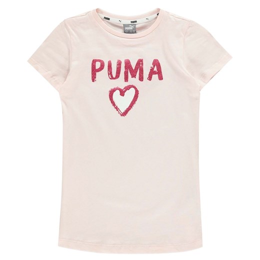 Puma Heart QT T Shirt Junior Girls Puma 9-10 Y Factcool