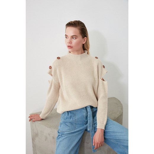 Trendyol Stone Cut Out Detailed Knitwear Sweater Trendyol L Factcool