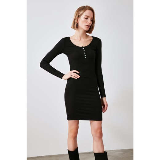 Trendyol Knitted Dress with Black Buttons Trendyol L Factcool