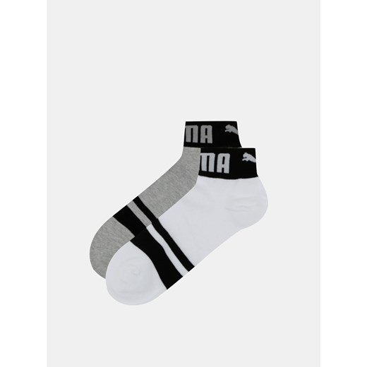 Set of two pairs of ankle socks in white and grey Puma Puma 39-42 Factcool
