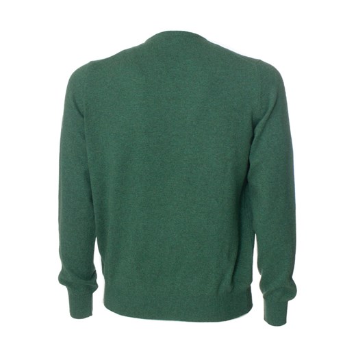 Sweter męski zielony Gran Sasso bez wzorów 