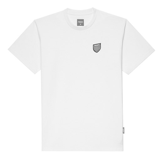 T-shirt męski biały Prosto. z krótkim rękawem z dzianiny 