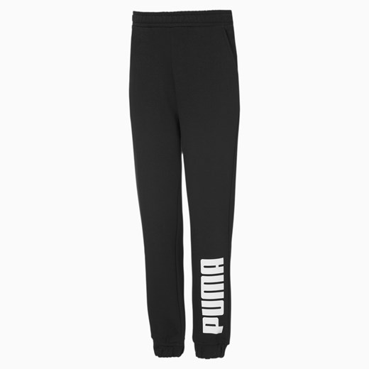PUMA Fleece Boys' Jogger Sweatpants, Czarny Biały, rozmiar 92, Odzież Puma 104 PUMA EU