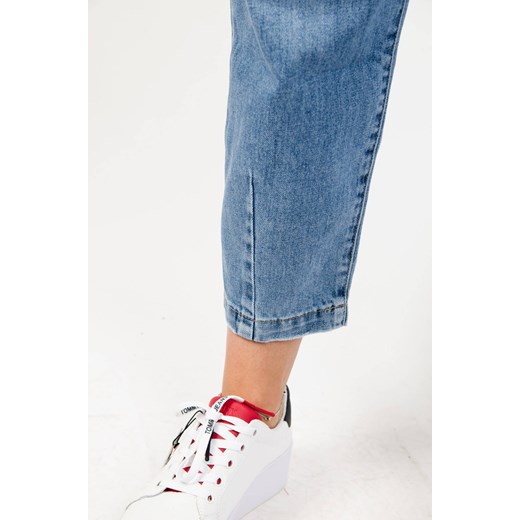 GRANATOWE SPODNIE JEANSOWE TYPU BALLOON JEANS Z WYSOKIM STANEM Olika M promocyjna cena olika.com.pl