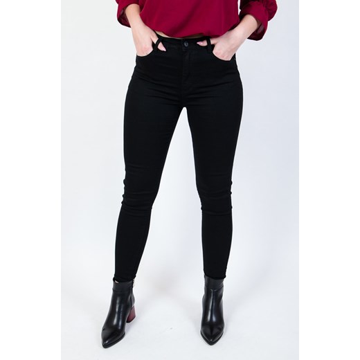 Czarne spodnie skinny jeans typu push up (duże rozmiary) Olika L promocja olika.com.pl
