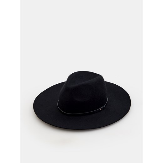 Mohito - Wełniany kapelusz z dekoracyjnym paskiem - Czarny Mohito M/L Mohito
