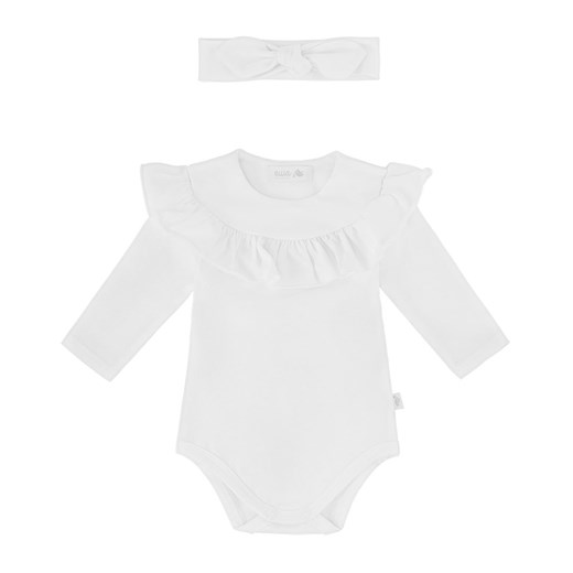 Odzież dla niemowląt Ewa Collection biała z bawełny dla dziewczynki 