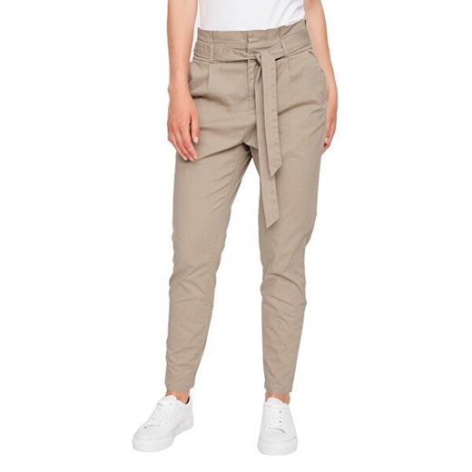 Vero Moda VMEVA HR LOOSE PAPERBAG COT PANT NOOS GA Silver Norek (Rozmiar L / 30) Vero Moda L / 32 Mall