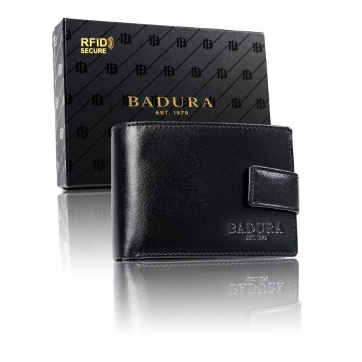 BADURA portfel meski skórzany ochrona RFID 99111 Skorzany