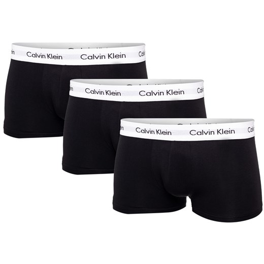 CALVIN KLEIN BOKSERKI MĘSKIE LOW RISE TRUNK 3 PAK BLACK U2664G 001 Calvin Klein XL okazja messimo