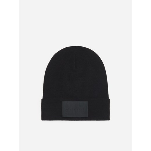 Reserved - Dzianinowa czapka z naszywką - Czarny Reserved ONE SIZE Reserved