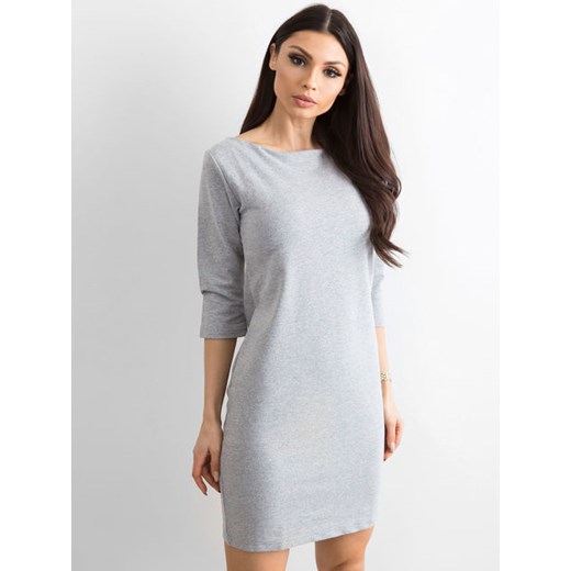 Sukienka bawełniana casual z okrągłym dekoltem mini