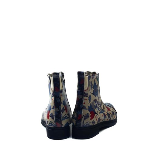 Botki w kolorze beżowo-niebieskim ze wzorem Goby 40 Limango Polska