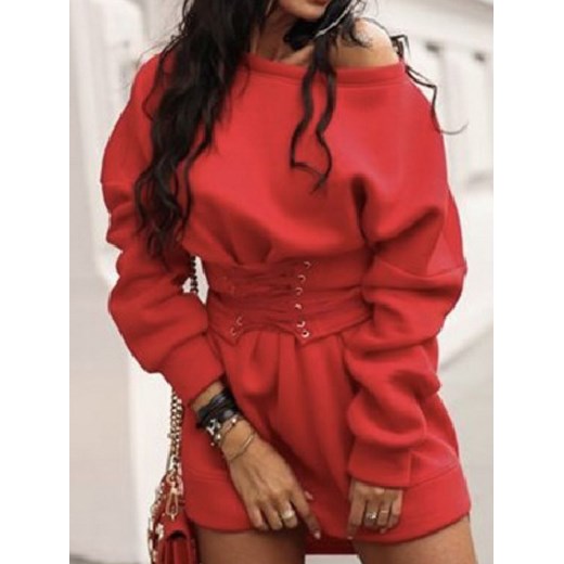 ELEGANCKI SWETER ANDREANA czerwony Elegrina L Elegrina