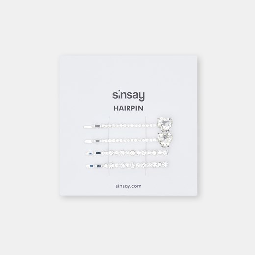 Sinsay - Ozdobne spinki do włosów - Srebrny Sinsay Jeden rozmiar Sinsay