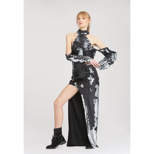 Czarno-Srebrna Sukienka Elodie - Limited Edition Renee S Renee odzież okazja