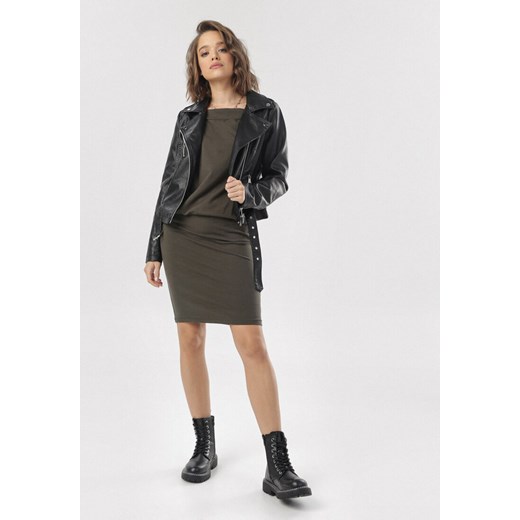 Khaki Sukienka Drenvielle XL Born2be Odzież