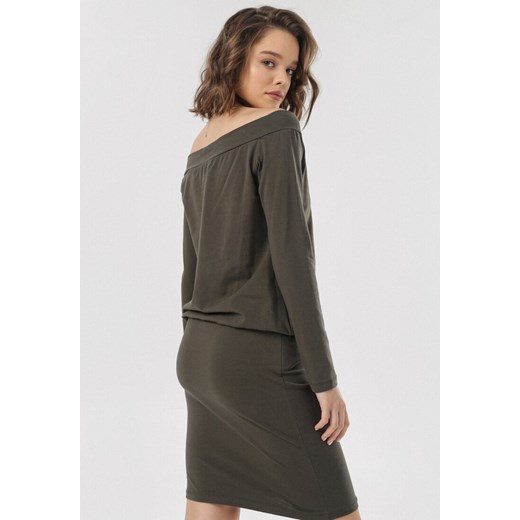 Khaki Sukienka Drenvielle XL Born2be Odzież