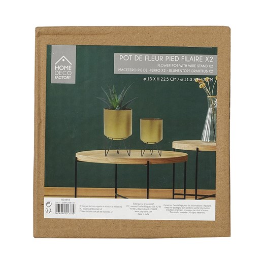 Doniczki (2 szt.) w kolorze złoto-czarnym Rétro Chic onesize Limango Polska