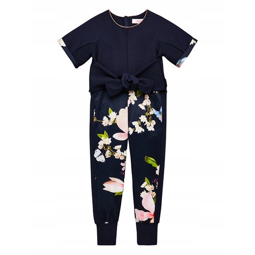 Czarny kombinezon dziewczęcy Ted Baker w nadruki 