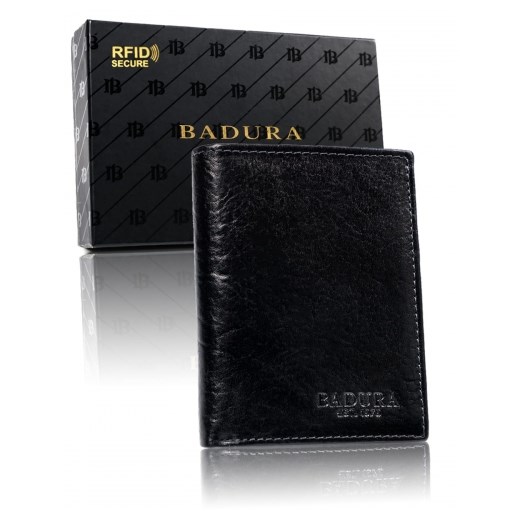 BADURA portfel męski skórzany ochrona RFID 99072 Skorzany