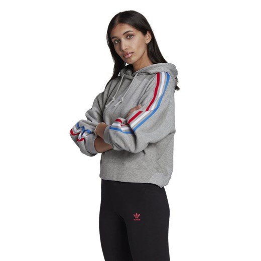Bluza damska Adidas szara w sportowym stylu 