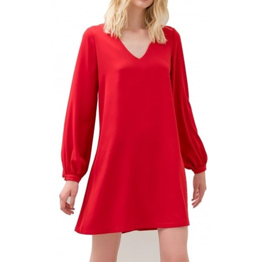 Sukienka czerwona Fracomina mini z długimi rękawami 