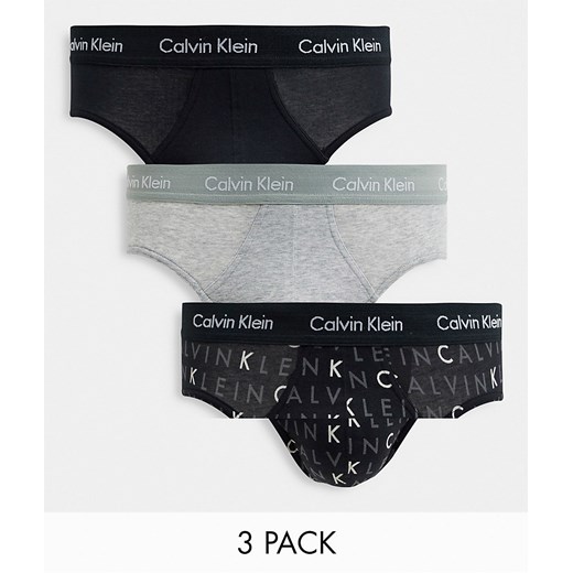 Calvin Klein – Zestaw 3 par czarnych bokserek z logo w pasie Calvin Klein S Asos Poland