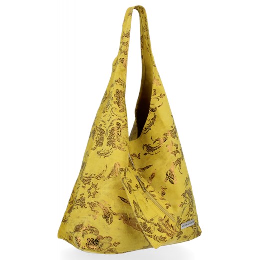 Shopper bag Vittoria Gotti mieszcząca a5 z zamszu w stylu boho 