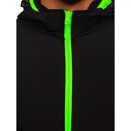 Czarno-zielona kurtka męska przejściowa softshell Denley HH017 2XL okazyjna cena Denley