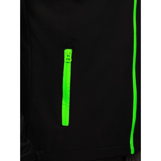 Czarno-zielona kurtka męska przejściowa softshell Denley HH017 2XL wyprzedaż Denley