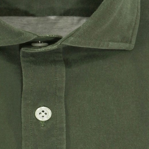 Koszula męska Sonrisa zielona z długimi rękawami z jerseyu 