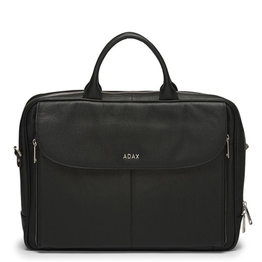 Shopper bag Adax matowa czarna na ramię bez dodatków 