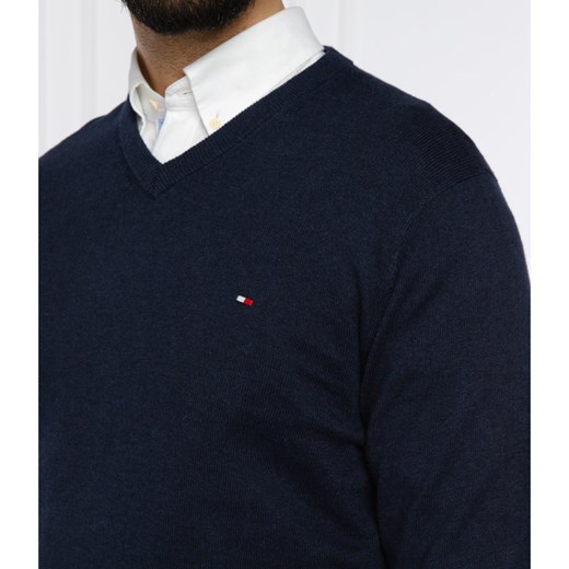 Tommy Hilfiger Sweter Pima | Regular Fit | z dodatkiem kaszmiru Tommy Hilfiger M Gomez Fashion Store wyprzedaż
