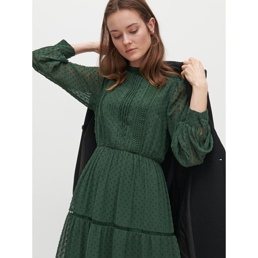 Sukienka Reserved z okrągłym dekoltem jesienna 