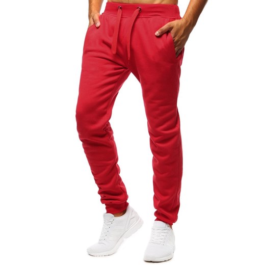 Spodnie męskie dresowe czerwone UX2708 Dstreet XL DSTREET okazja