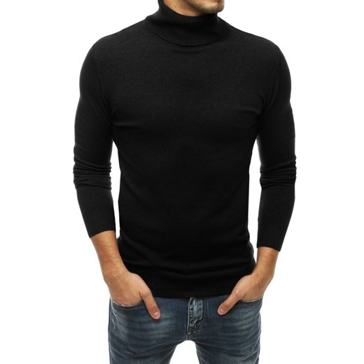 Sweter męski czarny WX1528 Dstreet M promocja DSTREET