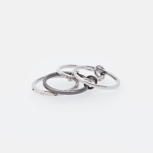 Mohito - Zestaw pierścionków z cyrkoniami - Srebrny Mohito M Mohito