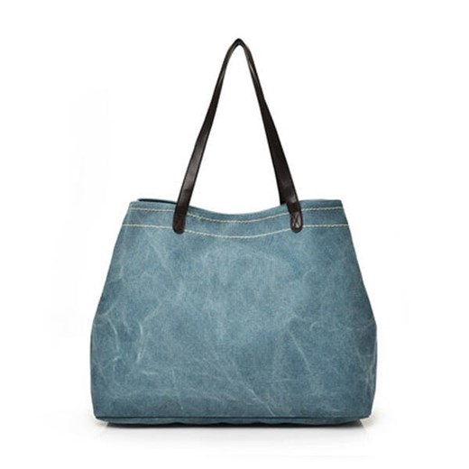 Shopper bag Sandbella elegancka bez dodatków na ramię 