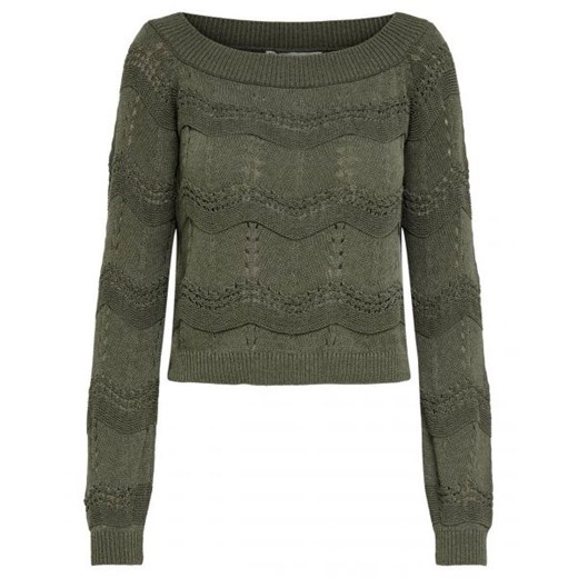 Only Sweter Kobieta - Vilda life l/s pullover knt - Zielony XL Italian Collection Worldwide