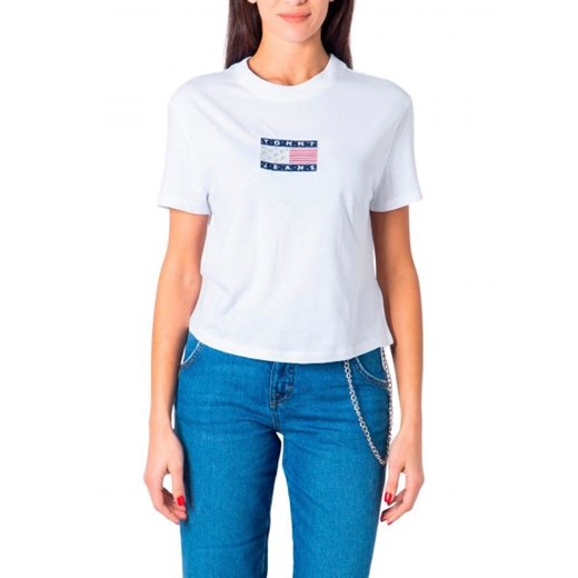 Tommy Hilfiger T-shirt Kobieta - Star Americana Flag Tee - Biały Tommy Hilfiger M Italian Collection Worldwide