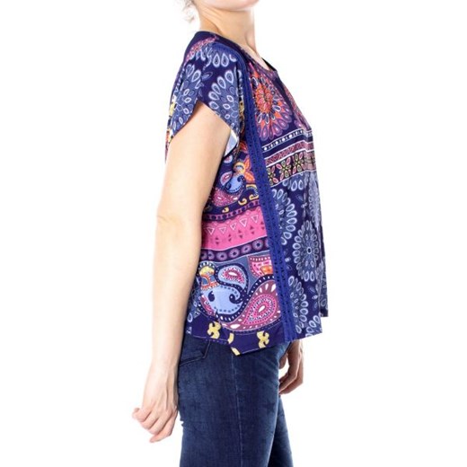 Desigual Bluzki Kobieta - WH7-BLUS_LATIL_10 - Niebieski Desigual M Italian Collection Worldwide