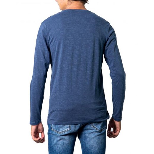 Jack Jones T-shirt Mężczyzna - Split Neck Tee L/S Noos - Niebieski Jack Jones L Italian Collection Worldwide