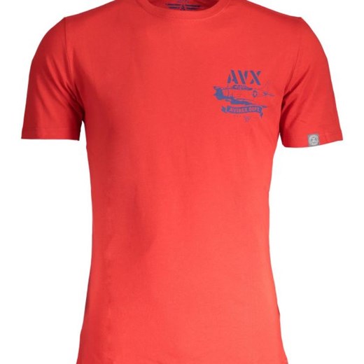 T-shirt męski Avirex w kolorze czerwonym Avirex XXL Italian Collection Worldwide