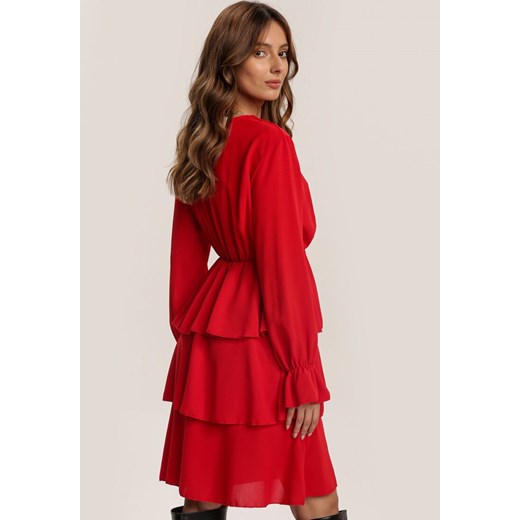 Czerwona Sukienka Softpeak Renee S/M Renee odzież